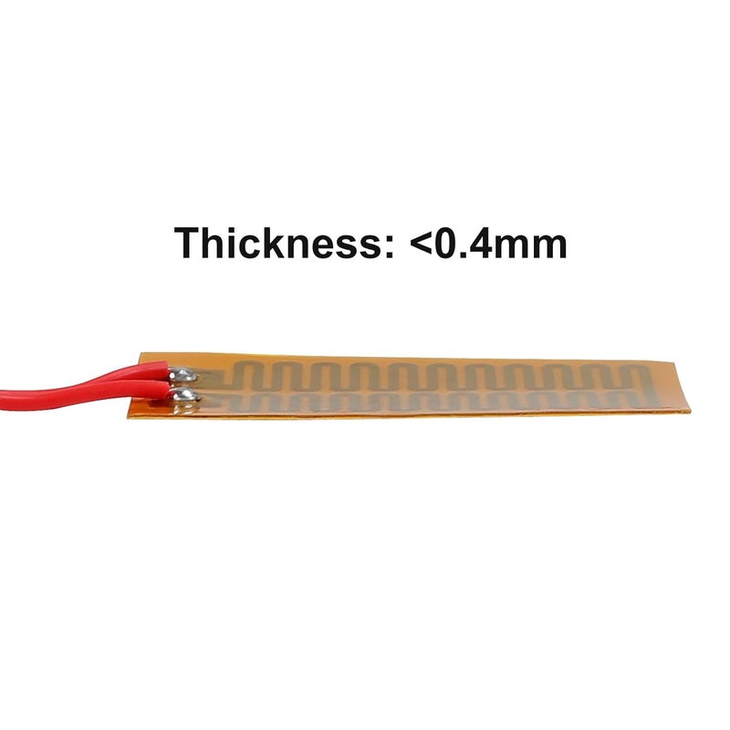 Coliao 6pcs Film Heater Plate Adhesive Pad 12V 7W 25mmx50mm PI Heating Elements Film Strip Heater Adhesive Polyimide Heater Plate - Image 4